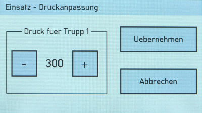Anpassung Druck